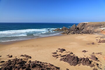 Fototapeta na wymiar Morocco beach near Mirleft