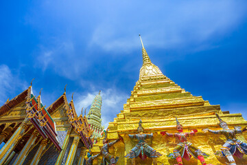 Wat Phra Kaew, Temple of the Emerald Buddha Wat Phra Kaew is one of Bangkok's most famous tourist sites and it was built in 1782 at Bangkok, Thailand