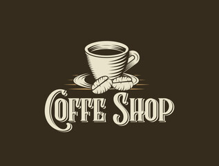 Coffee logo vintage vector illustration