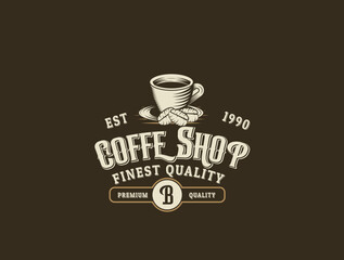 Coffee logo vintage vector illustration