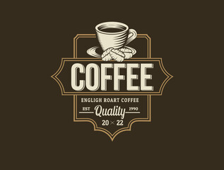 Coffee logo vintage vector illustration