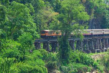 Kanchanaburi Province, Locomotive, Steam Train, Thailand, Train