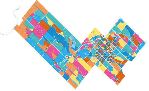 recommend clip art: Milton, Canada colorful high resolution art map
