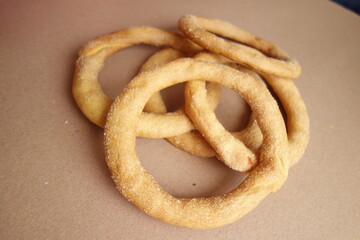 Roscón resobado from the municipality of La Vega, Cundinamarca, Colombia.  Ring shaped cookie
Roscón de la Vega, Cundinamarca, Colombia. Galleta en forma de anillo