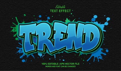 Trend Editable Text Effect Style Graffiti © Navy Graphic
