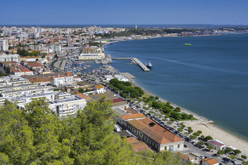 View from Sao Filipe castle, Setubal, Lisbon Coast, Portugal