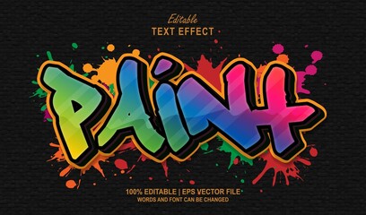 Paint Editable Text Effect Style Graffiti © Navy Graphic