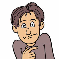 A smiling boy cartoon