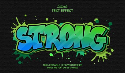 Strong Editable Text Effect Style Graffiti © Navy Graphic