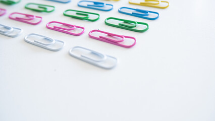 colorful paper clips