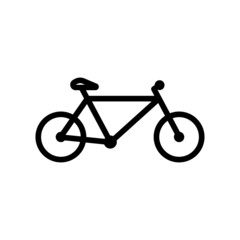 Obraz premium Bicycle icon. glyph style. silhouette. suitable for transportation icon. simple design editable. Design template vector