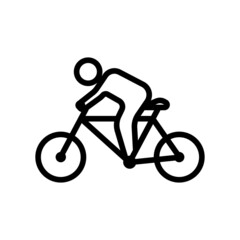 Bicycle icon. glyph style. silhouette. suitable for transportation icon. simple design editable. Design template vector