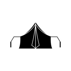 Camping tent icon. glyph style. silhouette. suitable for camping icon. simple design editable. Design template vector
