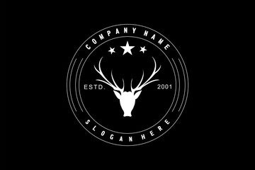 deer animal hunt logo national park design husbandry