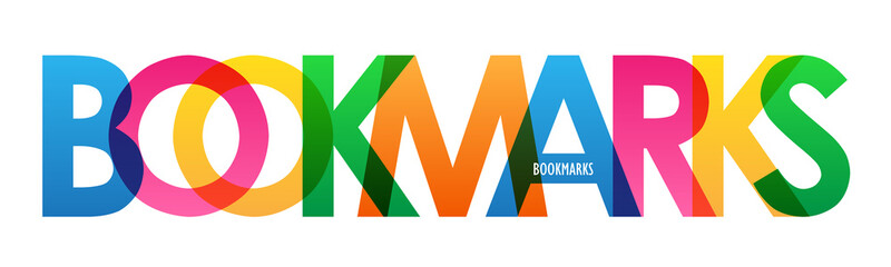 Obraz premium BOOKMARKS colorful vector typography banner