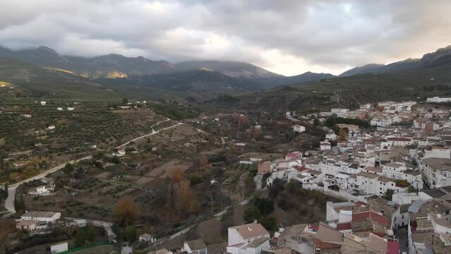 Aerial view from olive's sea in Quesada, Jaen, Spain