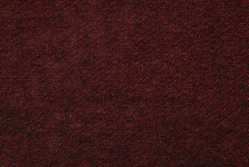 Dark red canvas fabric pattern close up as background
