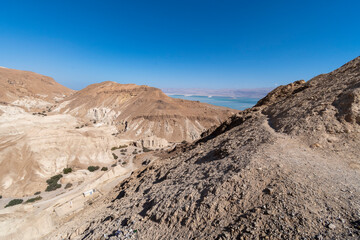 Desert overlooking the Dead Sea in Israel