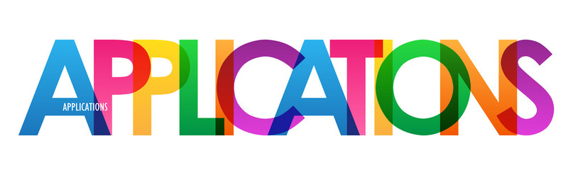 APPLICATIONS colorful vector typography banner