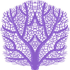 Bright Purple Coral or Anthozoa as Marine Invertebrate from Ocean Bottom and Seabed