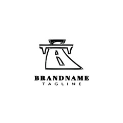 road logo icon design cartoon template illustration