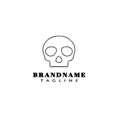 skull logo cartoon icon design template vector