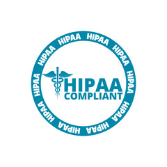 HIPAA Compliance Icon isolated on white background