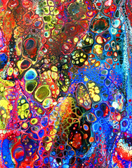 fluid art abstract colorful background