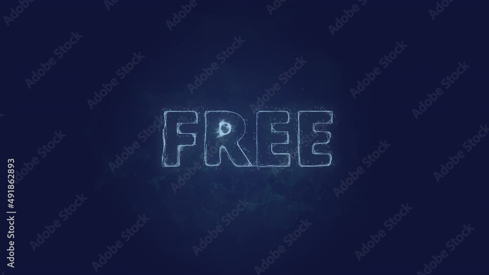 Leinwandbilder Free text. Plexus with text free. Plexus. 4K video