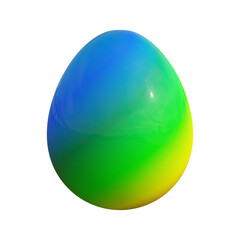 3D rendering Easter egg isolated on white background