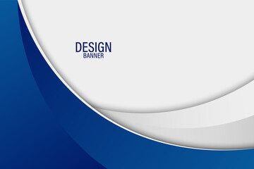 Business banner background with curve shape. - obrazy, fototapety, plakaty