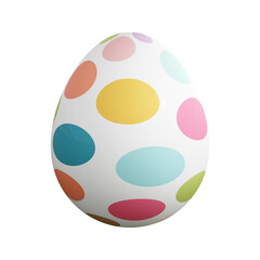 3D rendering Easter egg isolated on white background