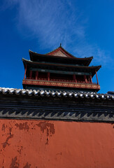 Fototapeta premium Beijing Drum Tower with blue sky