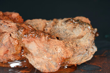 Stones in the quarry and photographed them in the studio