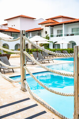 bridge over the pool