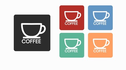 Coffee Icon Set. Vector isolated editable set of coffee icons
