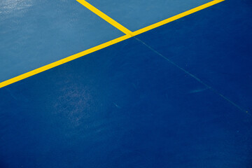 Fototapeta na wymiar Multi-sports court, lines painted on the ground