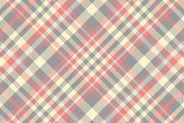 Seamless tartan plaid pattern with texture and pastel color.
