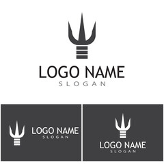 Trident Logo Template vector icon illustration design
