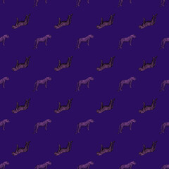 Leopard seamless pattern. Vintage wildlife animals background. © Purple_Lamp