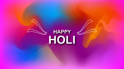 Happy Holi festival design. Colorful festival banner design. Colorful background of Holi poster.