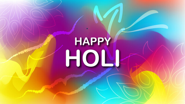 Happy Holi festival design. Colorful festival banner design. Colorful background of Holi poster.