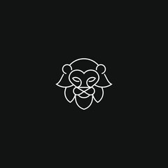 lion logo design vector graphic