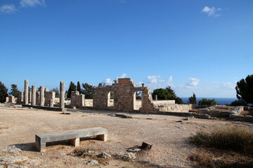 Remnants of the sanctuary of Apollon Hylates in Kourion, Cyprus   