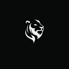 lion logo design vector graphic