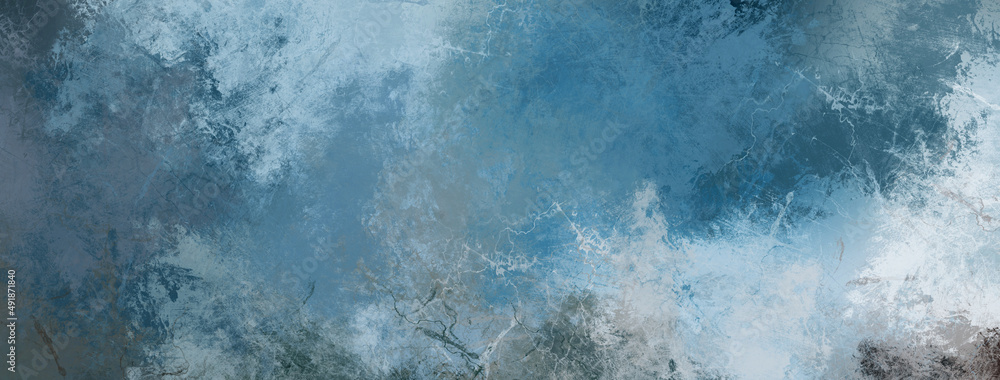 Poster blue gray and white abstract art painted grunge texture background with textured pattern in canvas w