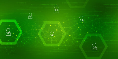 2d illustration Business Network concept