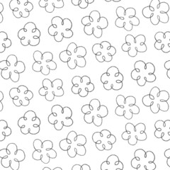 Drawing flower pattern for textile, fabric,wrapping paper. Hand drawn sketch illustration in vector.
