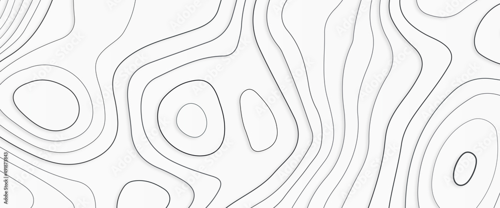 Poster topographic map lines background. abstract vector illustration, topographic map and landscape terrai