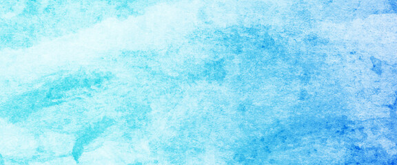 Abstract white blue winter background with space for text or image, white and blue color frozen ice surface design abstract background,  Colorful bright ink and watercolor textures.